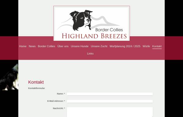 Vorschau von www.highland-breezes.de, Highland Breezes