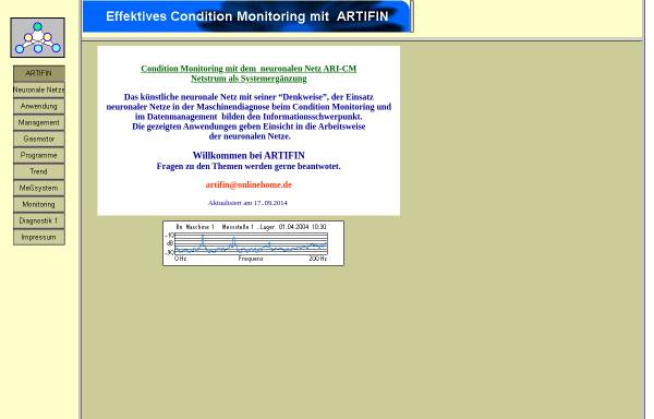 Vorschau von www.artifin.de, Einblick in die Arbeitsweise neuronaler Netze