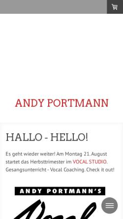 Vorschau der mobilen Webseite www.andyportmann.ch, Portmann, Andy