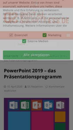 Vorschau der mobilen Webseite www.powerpoint-forum.de, Powerpoint Forum