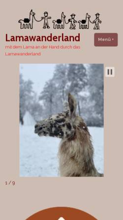 Vorschau der mobilen Webseite www.lamas.at, Lama Register Austria