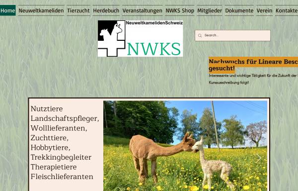 Vorschau von www.vlas.ch, Verein der Lama- und Alpakahalter der Schweiz (VLAS)