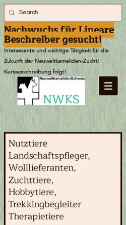 Vorschau der mobilen Webseite www.vlas.ch, Verein der Lama- und Alpakahalter der Schweiz (VLAS)