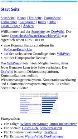 Vorschau der mobilen Webseite www.wikiservice.at, DseWiki - DeutschesSoftwareEntwicklerWiki