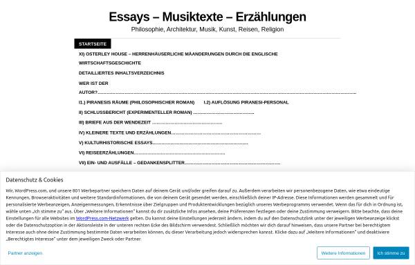 Vorschau von heitmann.wordpress.com, Essays-Gedanken-Erzählungen