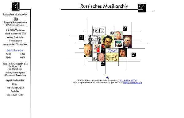 Vorschau von www.russisches-musikarchiv.de, Russische Komponisten