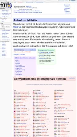 Vorschau der mobilen Webseite de.wikifur.com, WikiFur (Deutsch)