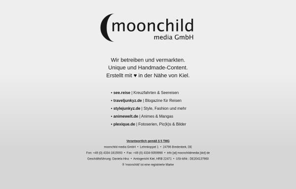 Vorschau von www.moonchildmedia.de, Promotionbasis, moonchild media AG