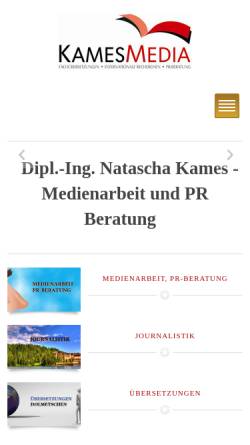 Vorschau der mobilen Webseite www.uebersetzungen-tschechisch.at, Kames, Natascha