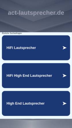 Vorschau der mobilen Webseite www.act-lautsprecher.de, A.C.T.