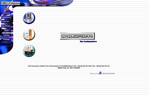 Vorschau von www.alr-jordan.com, ALR Acoustics GmbH