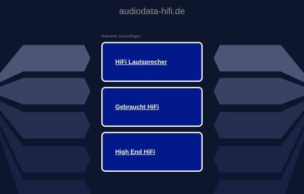 Vorschau von www.audiodata-hifi.de, audiodata elektroakustik GmbH