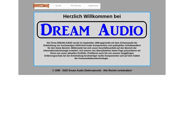Vorschau von www.dream-audio.de, Dream Audio Elektroakustik, Inh. Maik Rähder