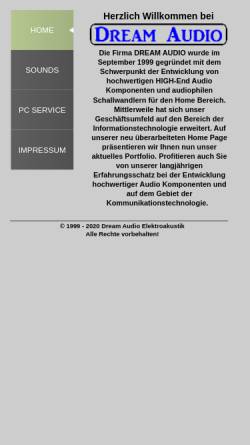 Vorschau der mobilen Webseite www.dream-audio.de, Dream Audio Elektroakustik, Inh. Maik Rähder