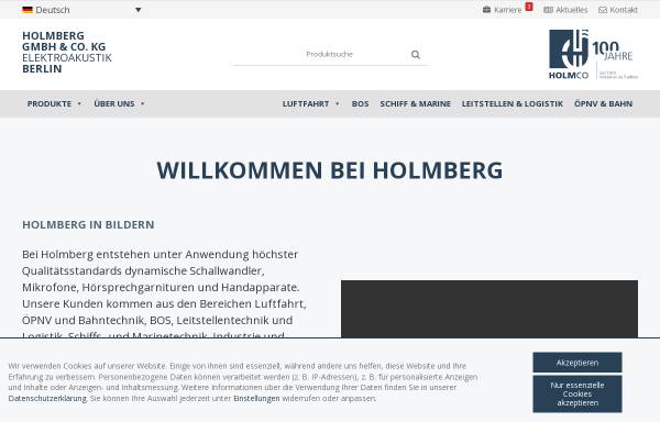 Vorschau von www.holmco.de, Holmberg GmbH & Co. KG
