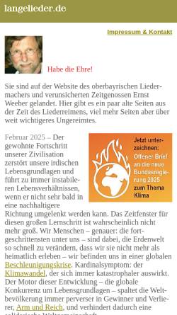 Vorschau der mobilen Webseite www.langelieder.de, Weeber, Ernst