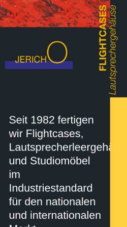 Vorschau der mobilen Webseite www.jerichogehaeuse.de, Jericho Gehäuse GmbH