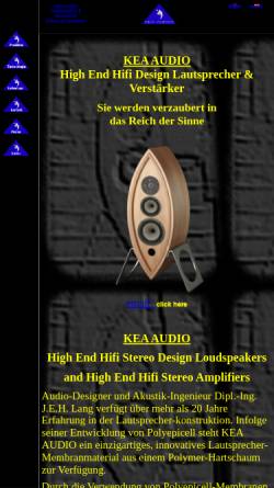 Vorschau der mobilen Webseite www.kea-audio.de, Kea Audio