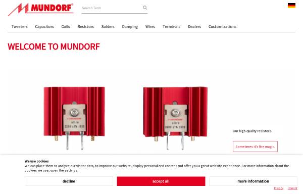 Vorschau von www.mundorf.com, Mundorf EB GmbH