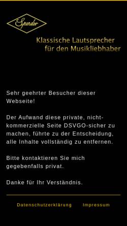 Vorschau der mobilen Webseite www.spendor.de, P | Consult gmbh