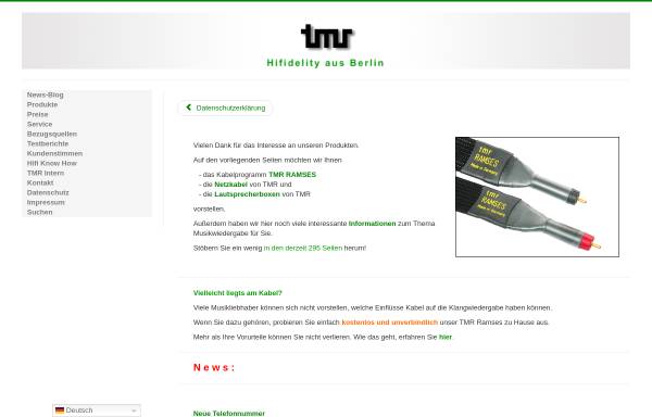 Vorschau von www.tmr-audio.de, TMR Elektronik GmbH