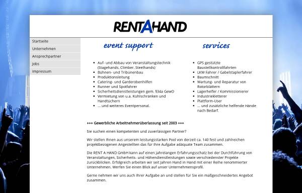 Vorschau von www.rahb.de, Rent a Hand GmbH