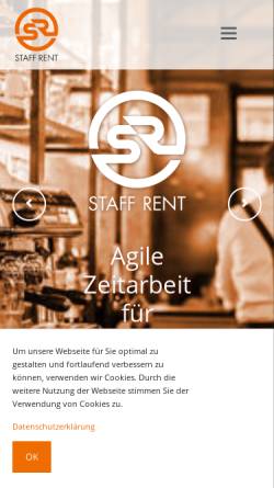 Vorschau der mobilen Webseite www.staff-rent.de, Schoiber & Rensing oHG