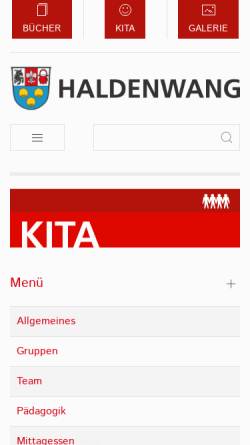 Vorschau der mobilen Webseite www.kiga-maeusebaer.de, Kindergarten Mäusebär