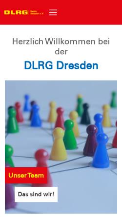 Vorschau der mobilen Webseite dresden.dlrg.de, DLRG - Bezirk Dresden e.V.