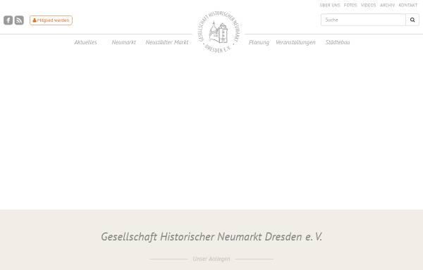 Vorschau von www.neumarkt-dresden.de, Gesellschaft Historischer Neumarkt Dresden e.V.