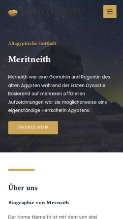 Vorschau der mobilen Webseite www.meritneith.de, Das antike Ägypten [meritneith.de]