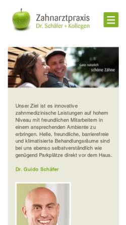 Vorschau der mobilen Webseite www.dr-schaefer-hahnheim.de, Zahnarztpraxis Dr, Guido Schäfer