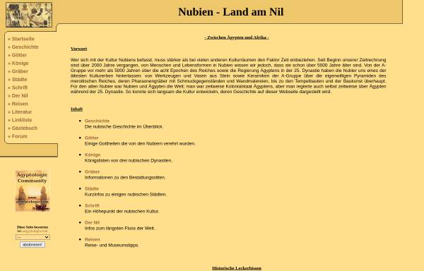 Vorschau von www.nubien.de, Nubien - Land am Nil