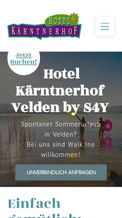 Vorschau der mobilen Webseite www.kaerntnerhof.com, Hotel Kärntnerhof