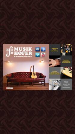 Vorschau der mobilen Webseite www.musik-hofer.at, Musikhaus Hofer