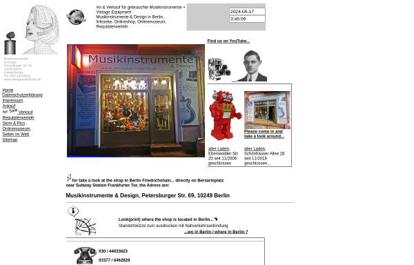 Vorschau von www.vintageaudioberlin.de, Musikinstrumente & Design, Andre Ponath