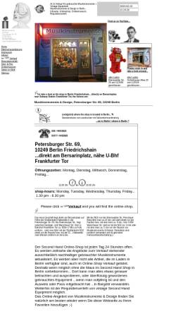 Vorschau der mobilen Webseite www.vintageaudioberlin.de, Musikinstrumente & Design, Andre Ponath