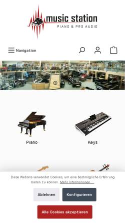 Vorschau der mobilen Webseite www.music-station.de, Piano Werner - Music Station