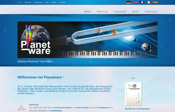 Vorschau von www.planetware.de, Planetware - Holistic Instruments