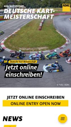 Vorschau der mobilen Webseite www.kart-dm.de, Deutschen Kart Meisterschaft
