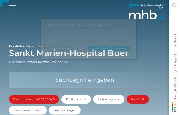 Vorschau von www.marienhospital-buer.de, Sankt Marien-Hospital Buer