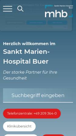 Vorschau der mobilen Webseite www.marienhospital-buer.de, Sankt Marien-Hospital Buer