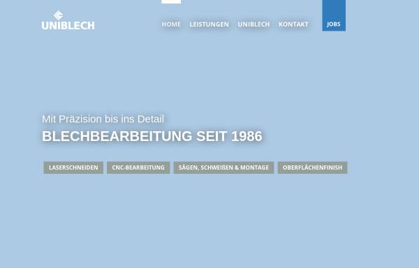 Vorschau von www.uniblech.de, Uniblech GmbH