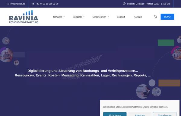 Vorschau von www.ravinia.de, Gate 2 Marketing - Ravinia GmbH