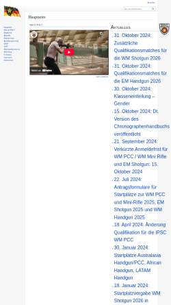 Vorschau der mobilen Webseite ipsc.de, Deutsche IPSC-Homepage