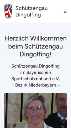 Vorschau der mobilen Webseite www.schuetzengau-dingolfing.de, Schützengau Dingolfing