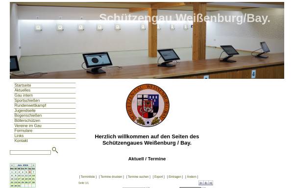 Vorschau von www.gau-weissenburg.de, Schützen-Gau Weißenburg/Bayern