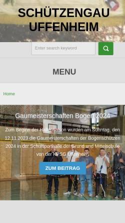 Vorschau der mobilen Webseite www.gau-uffenheim.de, Schützengau XI Uffenheim
