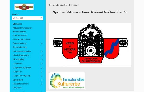 Vorschau von www.kreis-4.de, Sportschützenverband Kreis 4 Neckartal