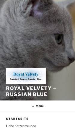 Vorschau der mobilen Webseite www.royalvelvety.com, Royal Velvety